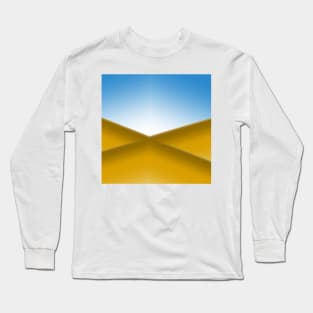 Blue white brown abstract art design Long Sleeve T-Shirt